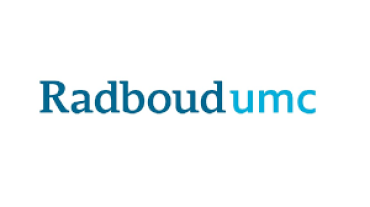 Logo Radboud UMC: De woorden Radboud en UMC in twee verschillende tinten blauw